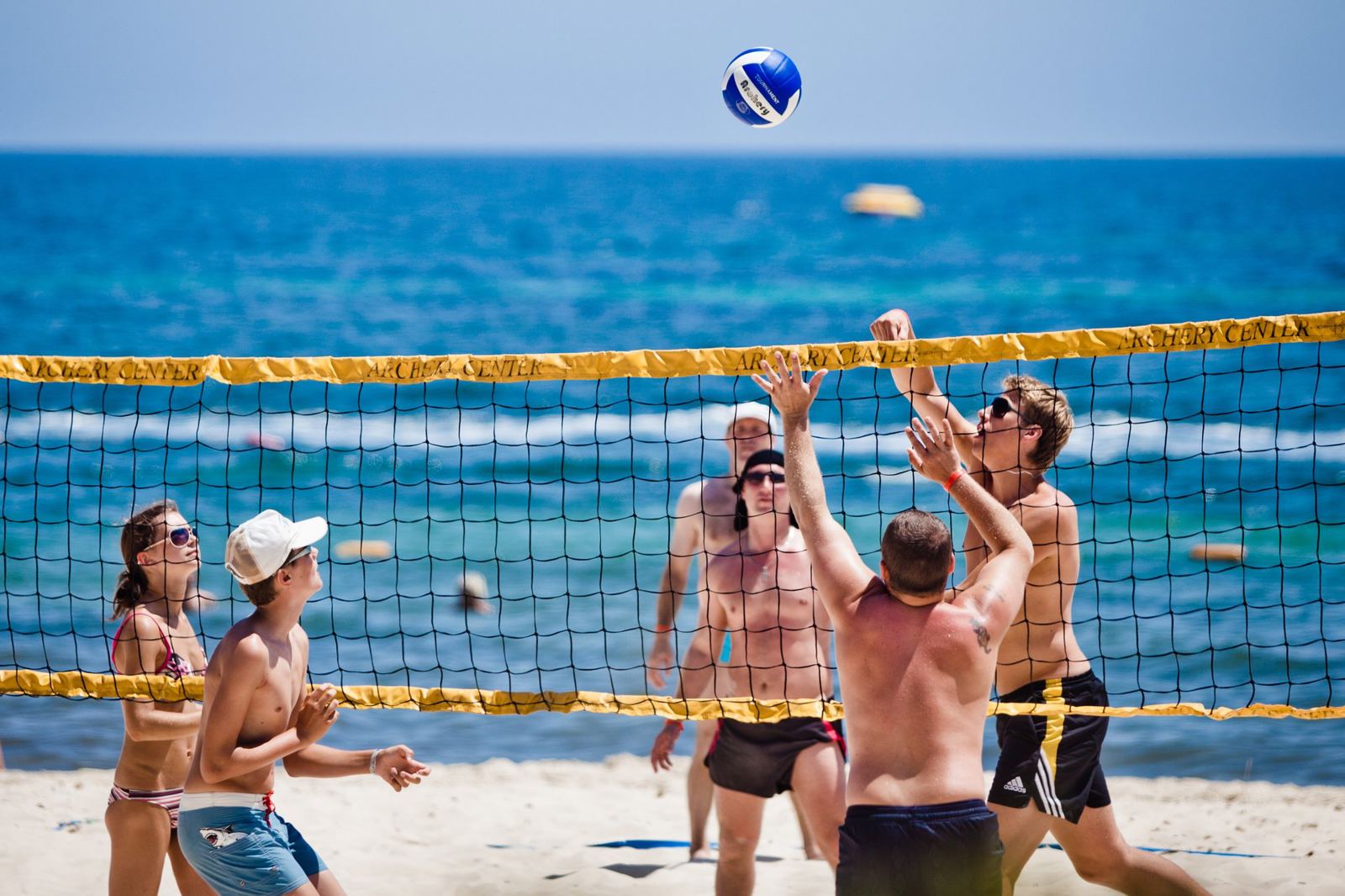 Beach volleyball on the sand, Tunisia beach holiday - Sunshine4u