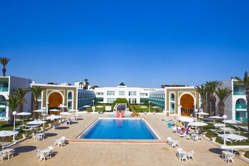 Swimming pool and Moorish-style arches at El Mouradi Cap Mahdia, Mahdia Swimming pool and Moorish-style arches at El Mouradi Cap Mahdia, Mahdia