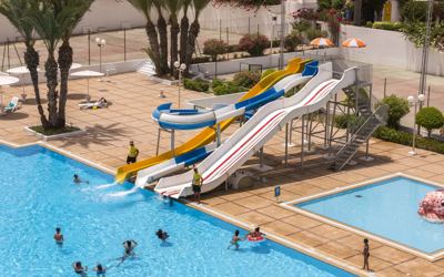 Water slides and children's pool at El Mouradi Skanes